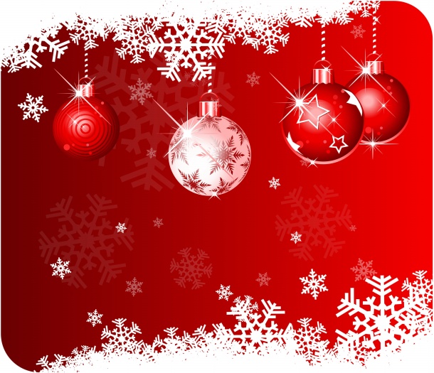 红色圣诞背景图片下载 christmas party invitation