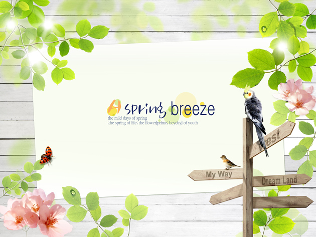 Spring Theme Design Psd Material | Free Download